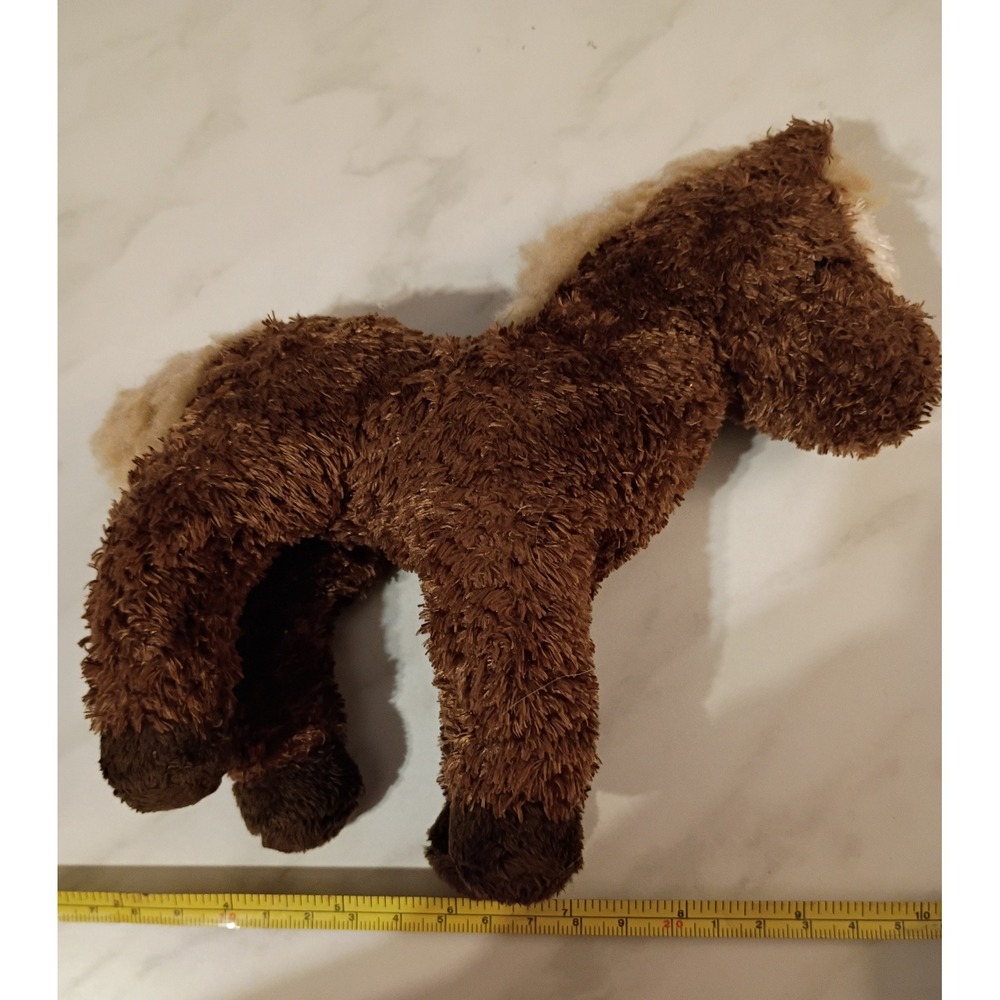 Douglas Cuddle Toy Brown Horse Plush Stuffed Animal Tan Mane White Blaze 9 Inch